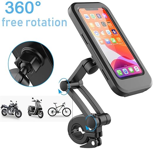 360° Rotating Waterproof Motorcycle Phone Holder